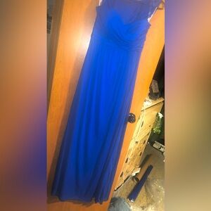 David's Bridal Royal Blue Gown